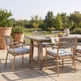 thumbnail image 4 of Dayalane Outdoor Dining Chairs Set of 4, Rope Rattan Patio Chairs with Cushions & Armrests, Weather-Resistant Metal Frame for Patio, Balcony/Bistro, Grey, 4 of 11