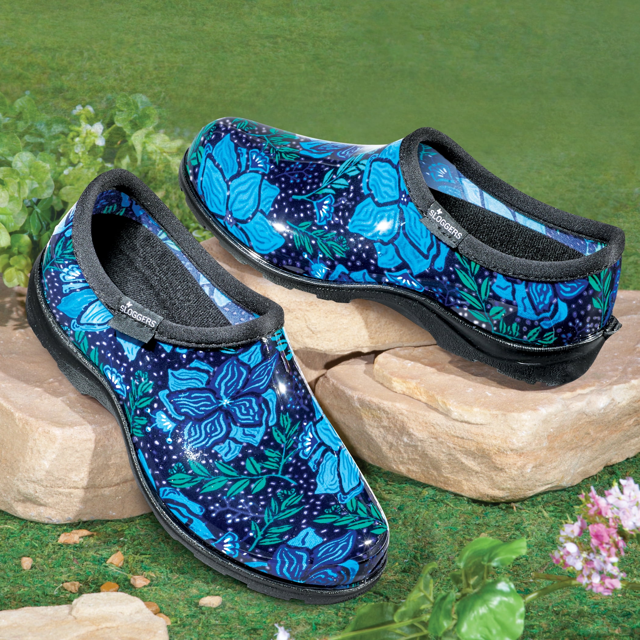 Collections Etc Spring Surprise Sloggers Outdoor Waterproof Garden Shoes
