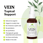 Isabella's Clearly VEIN, Varicose & Spider Vein Support Oil with Horse Chestnut and Helichrysum for Face and Body