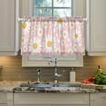thumbnail image 5 of Daisy Kitchen Curtains 2 Panels UV Protected Tier Curtains, Half Window Curtains Kitchen Tiers for Guest Room Bathroom Sink Laundry Room Basement,24"x27", 5 of 7