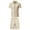Khaki, variant on HAOYUNL Mens 2Pcs Short Sleeve Set Zip Cardigan and Shorts Sets Two Piece Summer Casual Outfits Tracksuit Set for Men M-3XL