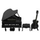 thumbnail image 4 of 1 Juego de piano y guitarra en miniatura para casa de muñecas. Detalles realistas. Modelo musical para casa de muñecas, ideal para coleccionar y decorar., 4 of 7