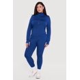thumbnail image 2 of Women's Plus Size Long Sleeve Mock Neck Yoga Jacket with Thumb Holes, 2 of 4