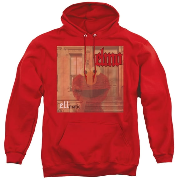 Sesame Street Ellmatic Adult Pullover Hoodie Sweatshirt Red