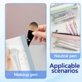 thumbnail image 7 of 4 Pack Clear Pencil Pouch with Zipper, Transparent Zipper Pouch Bags, Multi-Purpose Zippered Pen Holder Pencil Case, Cosmetic Makeup Bag for Stationery Classroom Office Organizer (4 Colors), 7 of 7
