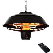 Star Patio Electric Patio Heater, Outdoor Heater with Remote Control & Touch Switch, 600W/900W/1500W Infrared Ceiling Heater with Hammer Tone Bronze Finish, Patio Heater, IP44 Waterproof, STP1566-C-N