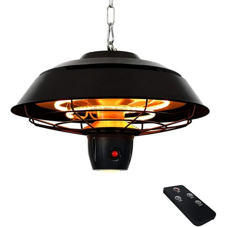 Star Patio Electric Patio Heater, Outdoor Heater with Remote Control & Touch Switch, 600W/900W/1500W Infrared Ceiling Heater with Hammer Tone Bronze Finish, Patio Heater, IP44 Waterproof, STP1566-C-N