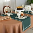 thumbnail image 6 of Table Runner 72 Inches Long for Kitchen Dining, Pure Dark Green Dresser Scarf Farmhouse, Dining Table Decorations for Wedding/Parties, Simple Solid Color 14 x 72 In, 6 of 9
