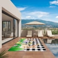 thumbnail image 2 of Easter Bunny Outdoor Rug 3x5 Ft, Non Slip Washable Area Rug, Spring Easter Eggs Chicken Black White Plaid Patio Rugs Carpet Runner, Large Floor Mat for Indoor/Outdoor Deck Porch Camping, 2 of 8