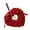 Rouge, variante sur Funie Boîte de Rangement pour Bagues de Mariage en Forme de Cœur avec Fausse Rose Incrustée de Strass, Support Coussin
