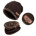 thumbnail image 3 of Lroveb Beanie for women Men Warm Winter Thicken Hat Scarf Two-Piece Knit Windproof Cap Hat, 3 of 5