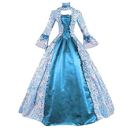 UPPADA Plus Size Victorian Dress for Women Lace Up Flare Sleeve Ball Gown with Corset Evening Party Maxi Gowns Vintage Cocktail Dress Wedding Dresses of The Day Today Only Lightning