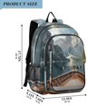 thumbnail image 2 of FORMRS Unisex School Backpack 17" Student Travel Bag with Laptop Compartment, Wooden Boat, 2 of 7
