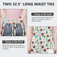 thumbnail image 6 of Pioneer Flower Floral Print Pattern Apron for Women and Men, Cotton Linen Waterproof with Pockets, Adjustable, 33x27 Inch for Kitchen, Gardening, BBQ, Salon, 6 of 6