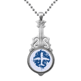 thumbnail image 1 of Blue Plane Design Illustration Pattern Pendant Jewelry Music Guitar Torque Hangtag, 1 of 3
