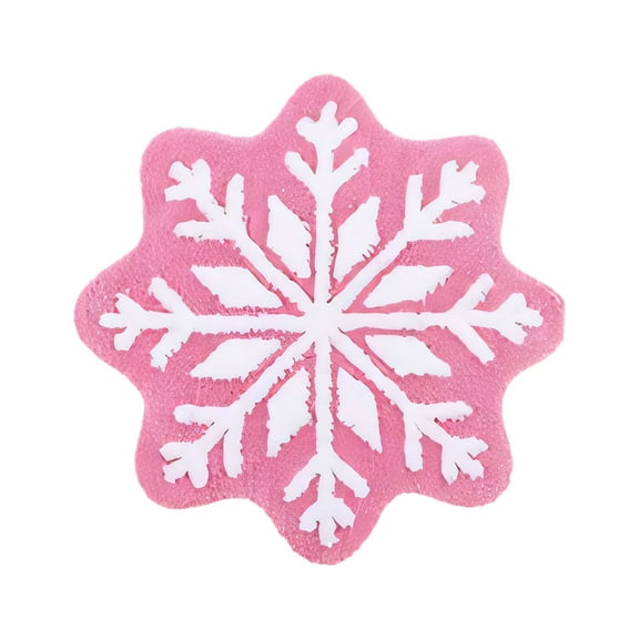 LanSuare Snowflake Christmas Rugs, 20Inch Cute Christmas Winter Snowflake Non-Slip Washable Rugs, for Home, Patio, Kitchen, Outdoor, Living Room