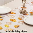 thumbnail image 2 of Thanksgiving Table Runner Pumpkin Print Dining Table Decor Polyester Tablecloth Holiday Dinner Setting - Fade Resistant Multi Holiday Use(Orange), 2 of 6