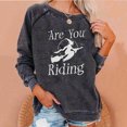 thumbnail image 1 of Nouveaux Hauts pour Femmes 2023 en Liquidation Femmes Décontracté Manches Longues Col Rond Hauts Blouse Ample Imprimé d'Halloween Chandail Graphique Costumes d'Halloween pour Femmes, 1 of 6