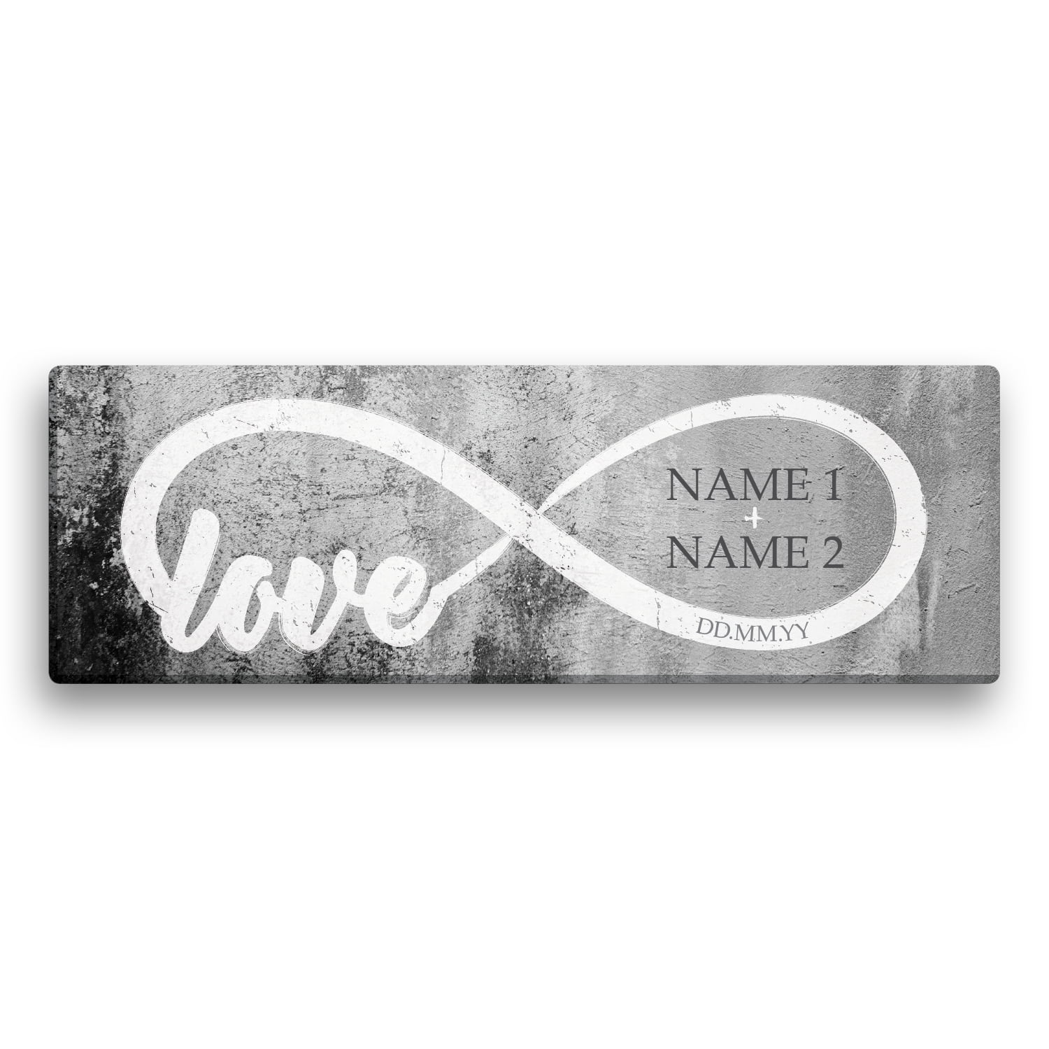 Personalized Infinite Love Canvas Print
