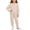 Beige, variant on ITSAME Girls 2 Piece Outfits Crewneck Pullover Sweatshirt and Sweatpants Fall Winter Warm Cotton Clothes Set Gray Size 6