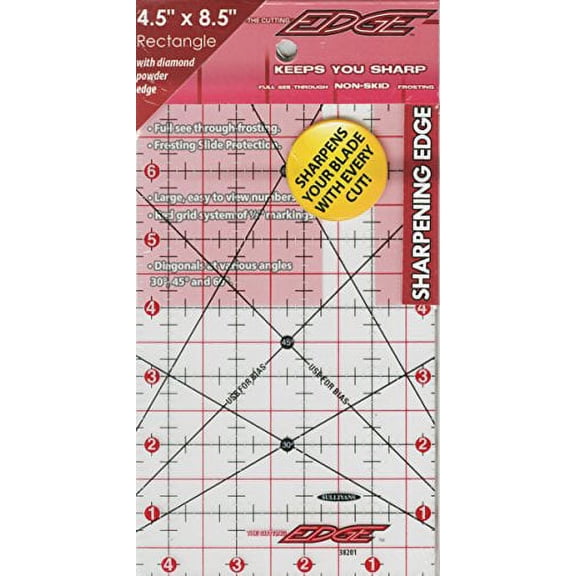 Sullivans 38201 4-1/2-Inch By 8-1/2-Inch Cutting Edge Frosted Ruler