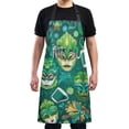 thumbnail image 4 of Dreamtimes Kitchen Apron for Women Men Chef, Mardi Gras Waterproof Bib Aprons with Pockets and Adjustable Neck for Baking Cooking Gardening, 4 of 7
