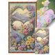 thumbnail image 1 of Hilo de bordar de algodón ecológico completo, punto de cruz con paisaje de rosas de amor de 11CT, 40x70cm, 1 of 9