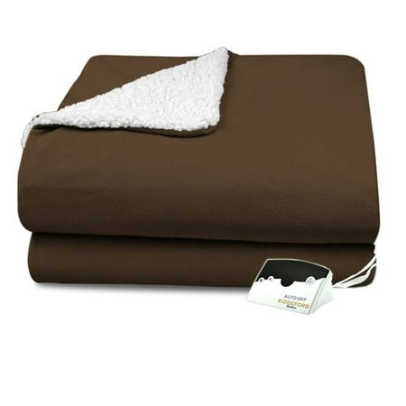 Biddeford Electric Heated Micro Mink and Sherpa Blanket, (Best Price On King Size Electric Blanket)