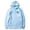 Light Blue, variant on HAYIMI Women USA Print Sweatshirt Oversized Hoodie Loose Long Sleeve Pullover with Drawstring Pocket Vintage Graphic Hooded Tops for Fall Winter Daily Walking