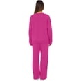 thumbnail image 4 of Womens Sweatsuits 2 Piece Lounge Matching Sweat Sets Fall Outfits Hot Pink S, 4 of 7