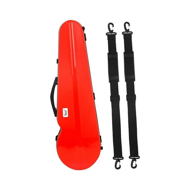 Tachiuwa 4/4 Full Size Violin Case Sturdy Violin Box for Enthusiasts Players Beginner red
