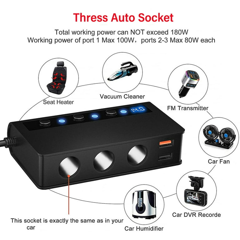 Power outlet 12v 180w max deals