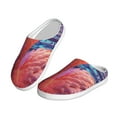 thumbnail image 2 of Disketp Digital Flamingo Vibrant Art Women's Men's Slippers Plush Slip-On House Slipper for Winter Indoor Soft Cushion Non-slip Fluffy Slides Slippers-11, 2 of 7