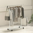 Simple Houseware Heavy Duty Clothing Garment Rack, Chrome Collapsible