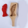 thumbnail image 4 of CAROOTU Carved Wooden Mooncake Cookie Stencils DIY Gingerbread Template Practical Kitchen Baking Tools Easy Operation New, 4 of 7