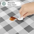 thumbnail image 5 of Rectangle Waterproof Vinyl Table Cloth, Buffalo Flannel Backed Tablecloth, Wipeable Plastic Table Cover for Dinner, Kitchen, Outdoor (60" x 84", Black and White), 5 of 6