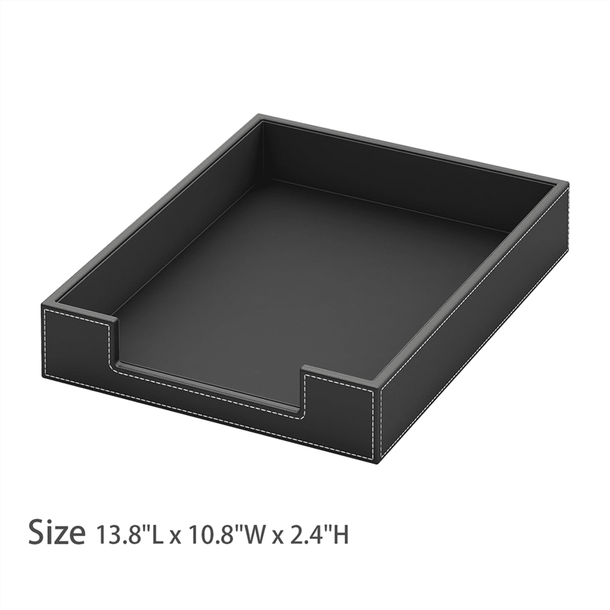 Leather Desk Organizer Tray, Stackable Organizers and Accessories, Magazine File for Office Supplie