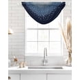 thumbnail image 4 of Waterfall Valances for Windows, Blue Grey Ombre Geometric Kitchen Sheer Valance Curtains, Modern Abstract Art Rod Pocket Elegant Swag Valances for Living Room Bedroom, 47.2"x38.5", 2 Panel, 4 of 8