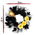 thumbnail image 4 of Cameland Couronne d'Halloween avec Lumières DEL Rouges pour Décorations de Porte d'Entrée, à Piles, Couronne Pailletée Étincelante, Décorations d'Halloween Intérieures et Extérieures, Déco de Fenêtre pour la Maison, 4 of 5
