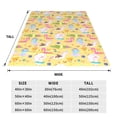 thumbnail image 3 of Honeii Summer Animals Print Fleece Blanket - Throw Blanket for Bed, Sofa, Couch, Camping, and Travel , Microplush Ultra Soft Warm Blanket-50"x40", 3 of 7