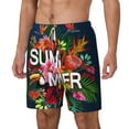 thumbnail image 2 of Gaeub Summer Birds and Flowers Mens Swim Trunks Stretch Beach Shorts Quick Dry for Men Swim Shorts Swimwear with Pockets- Large, 2 of 9
