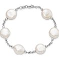 thumbnail image 4 of Sterling Silver Rhod-Plated 12-13 Coin Fwc Pearl 6 Stat Bracelet (7.5 X 13) Made In Canada qg5084-7.5, 4 of 5