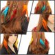 thumbnail image 5 of Diadema de plumas estilo hippie, estilo bohemio, indio, con borlas, para mujer, color naranja, 5 of 5