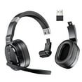 thumbnail image 1 of TECKNET Bluetooth Trucker Headset, Single and Dual Ear Wireless Headset with Mic for Work Noise Cancelling, 40Hrs 3 EQ Music Modes Trucker Bluetooth Headset for PC, Drivers, Office, Call Center Work, 1 of 5