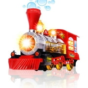 CifToys Bubble Blowing Toy Train - Battery Powered Steam Bubbles Locomotive Train