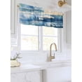 thumbnail image 3 of Valances for Windows Abstract Oil Painting Theme Leaf Rod Pocket Cafe Window Treatments Valance Curtains for Kitchen Bathroom Laundry Basement Windows 42"x18", 3 of 9