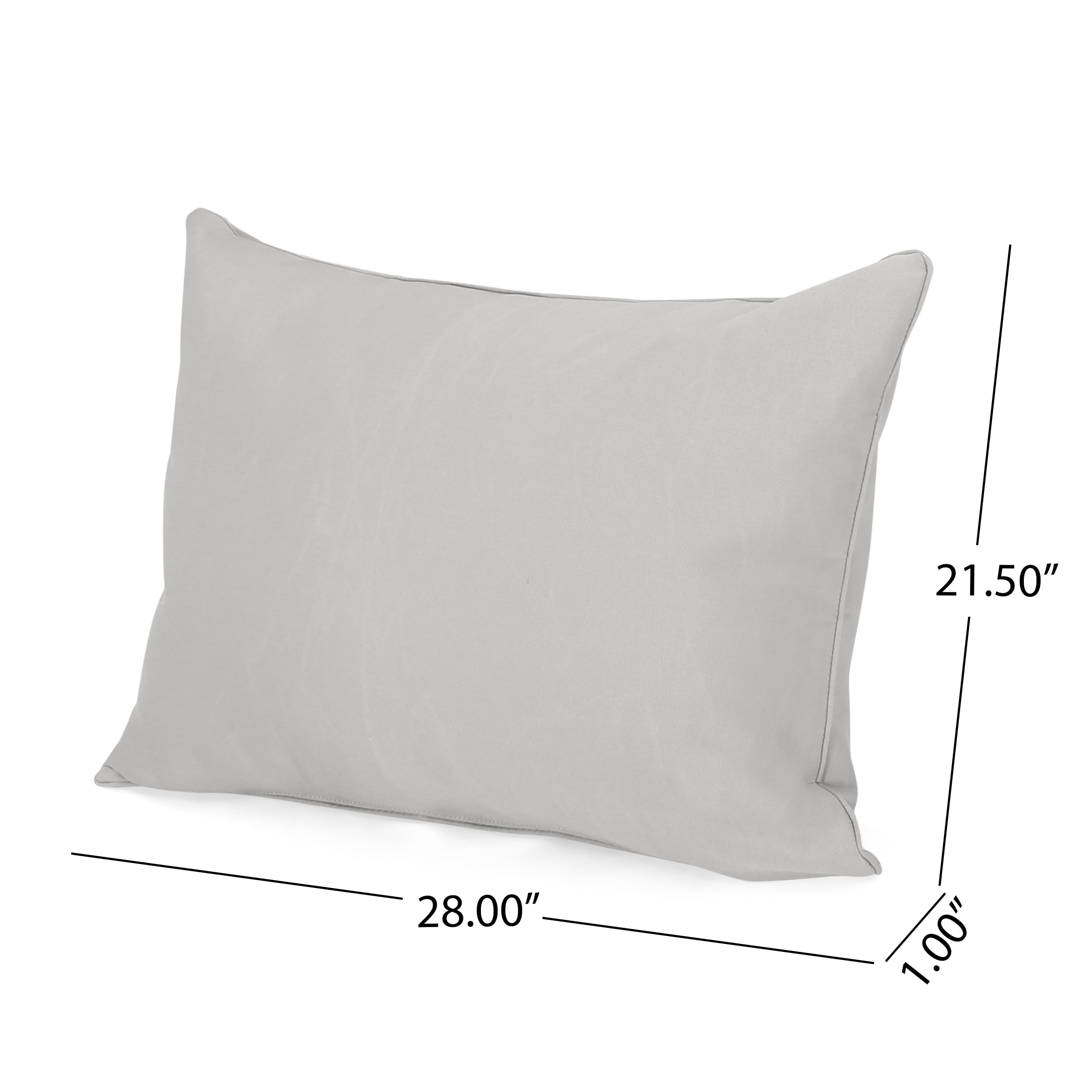Noble House 23.50" x 27.00" Gray Rectangle Chair Outdoor Seating Cushions (2 Pack)