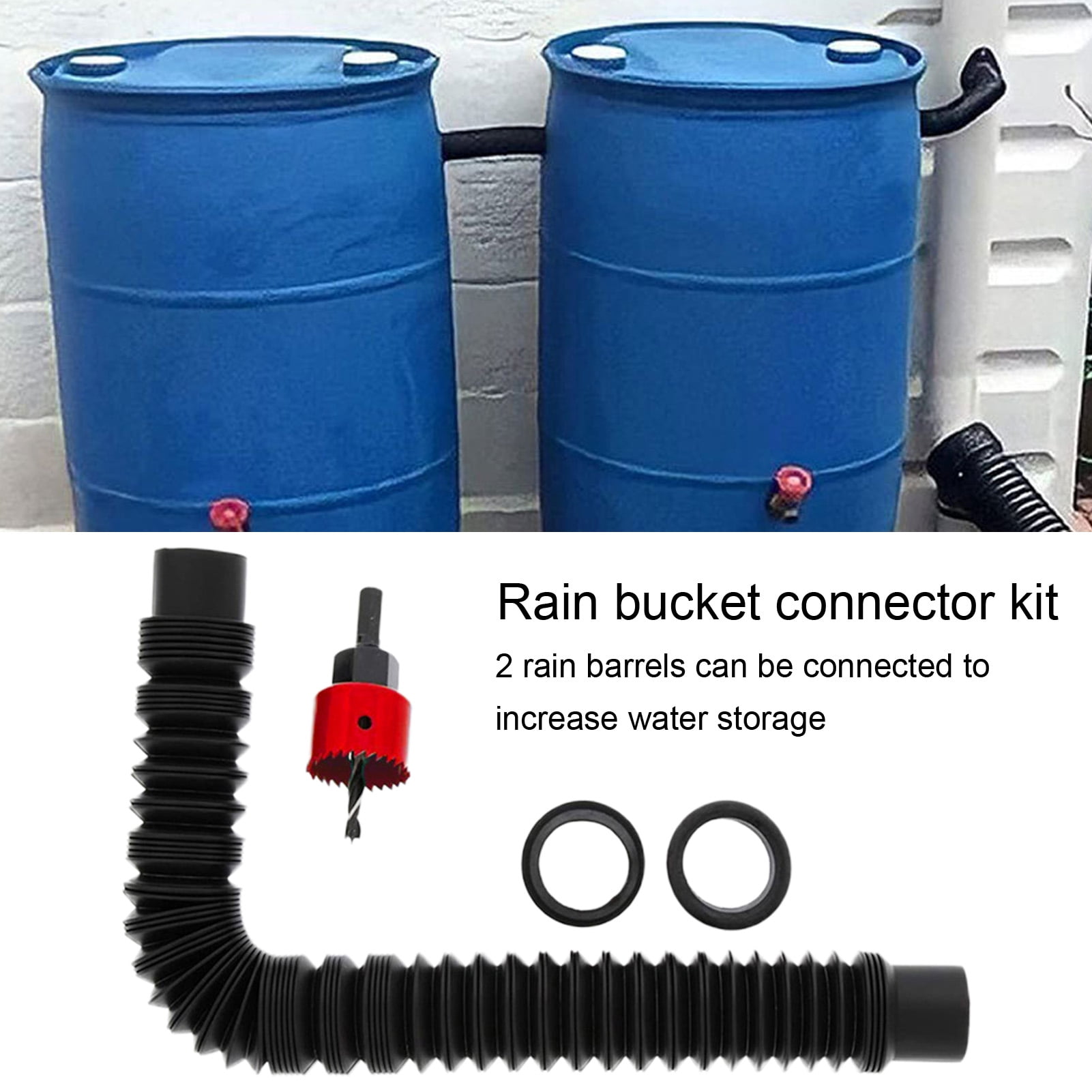 Anvazise Rain Barrel Connector Kit DripProof Leakproof Increase Water