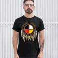 thumbnail image 3 of Tee Hunt The Medicine Wheel Dreamcatcher T-Shirt Native American Symbol Men's Tee, Black, X-Large, 3 of 5