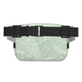 thumbnail image 4 of The Double-Layer Waist Bag Features A 6.3×9.1×2.8in Nylon Zipper And A Pull With A Zipper Compartment Lightseagreen Geometric Lines_3, 4 of 8